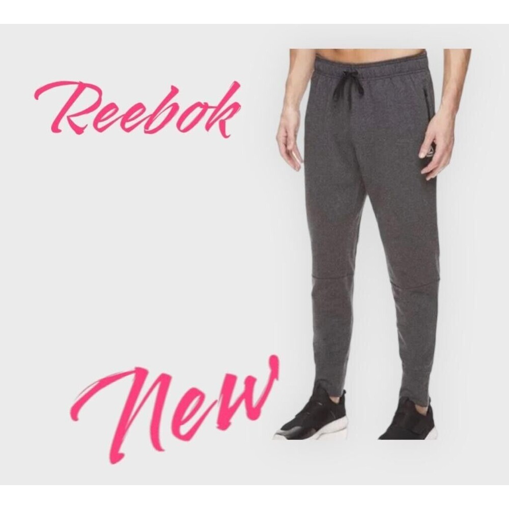 Reebok Men's Jogger Running Pants with Pockets - Athletic Workout Training & Gym